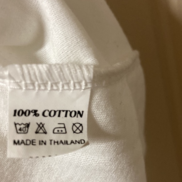 N&P My Positive Vibes Tank Top Handmade Thailand White w/Colorful Design Size M - Picture 5 of 6